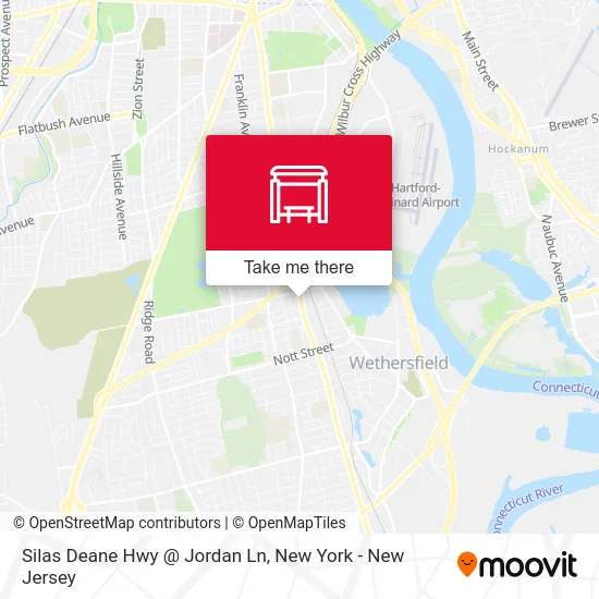 Silas Deane Hwy @ Jordan Ln map