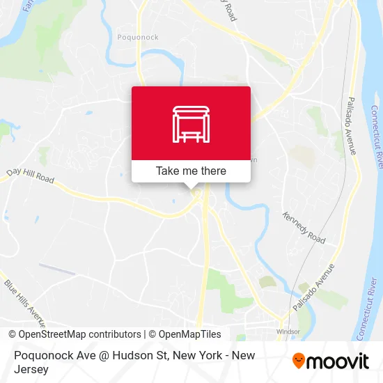 Poquonock Ave @ Hudson St map
