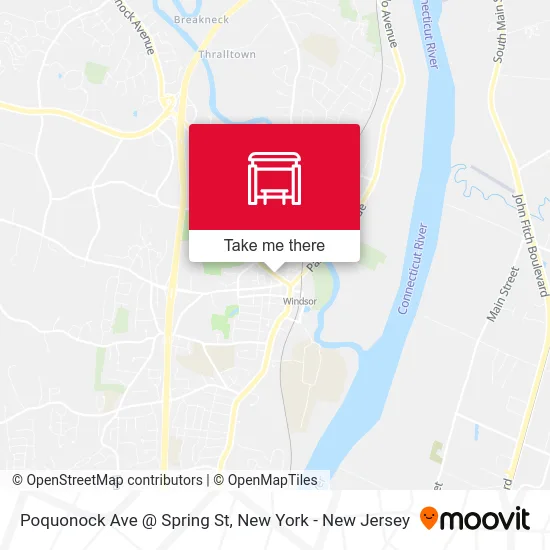 Poquonock Ave @ Spring St map