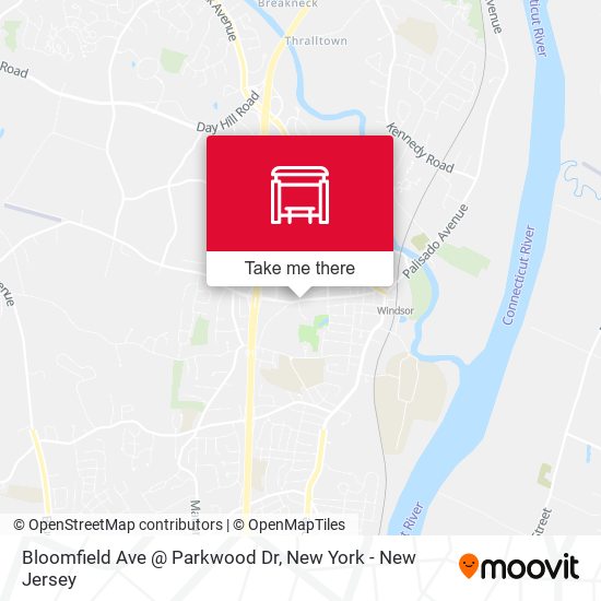 Mapa de Bloomfield Ave @ Parkwood Dr