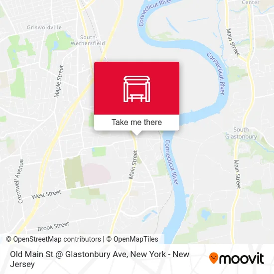Old Main St @ Glastonbury Ave map