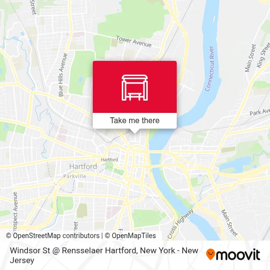 Windsor St @ Rensselaer Hartford map