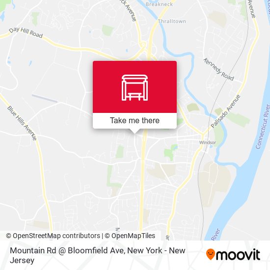 Mountain Rd @ Bloomfield Ave map