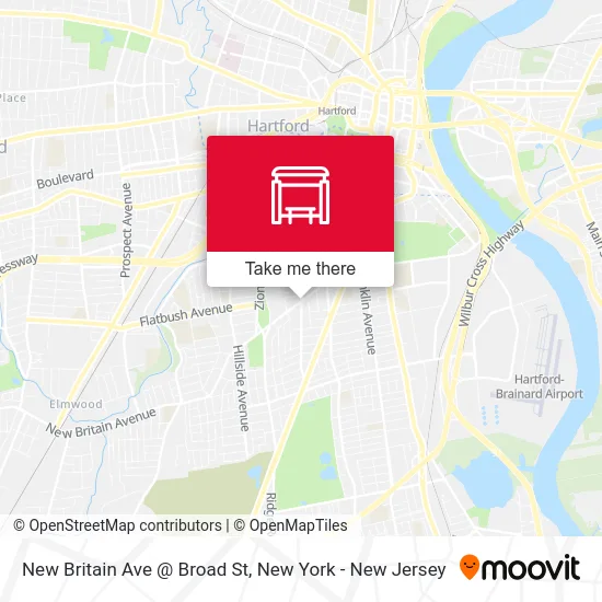 New Britain Ave @ Broad St map