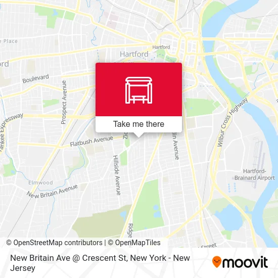 New Britain Ave @ Crescent St map