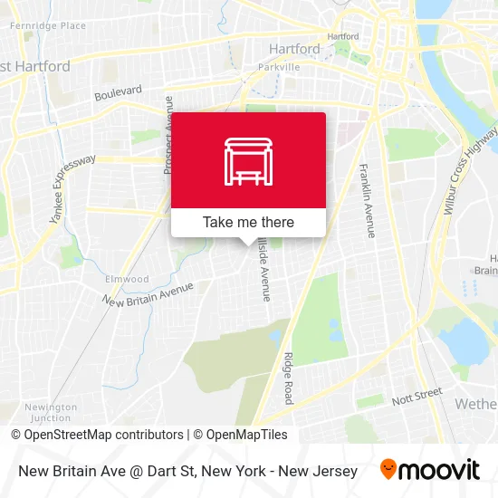 New Britain Ave @ Dart St map
