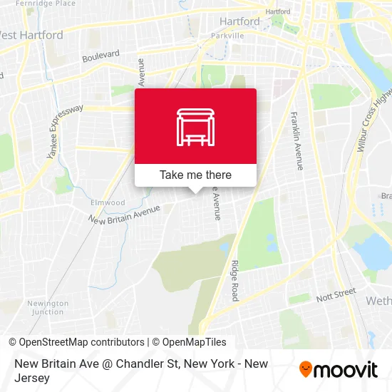 New Britain Ave @ Chandler St map