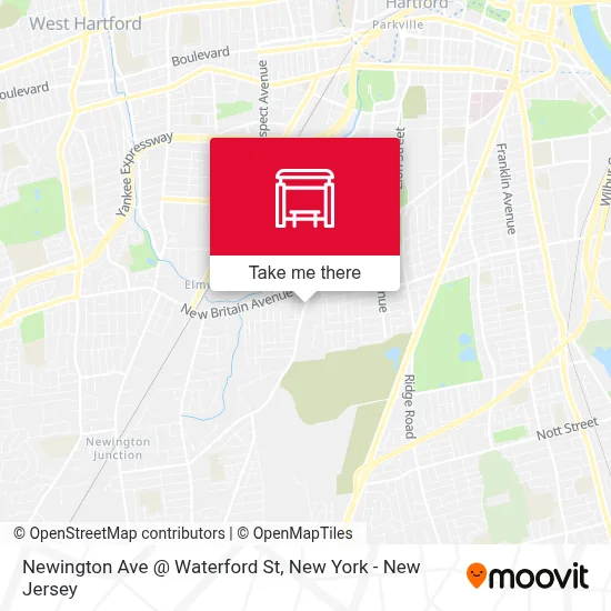 Newington Ave @ Waterford St map