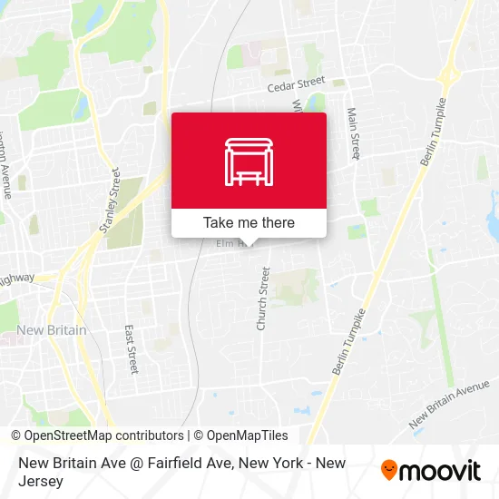 New Britain Ave @ Fairfield Ave map