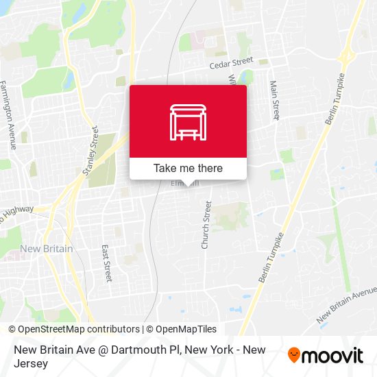 New Britain Ave @ Dartmouth Pl map