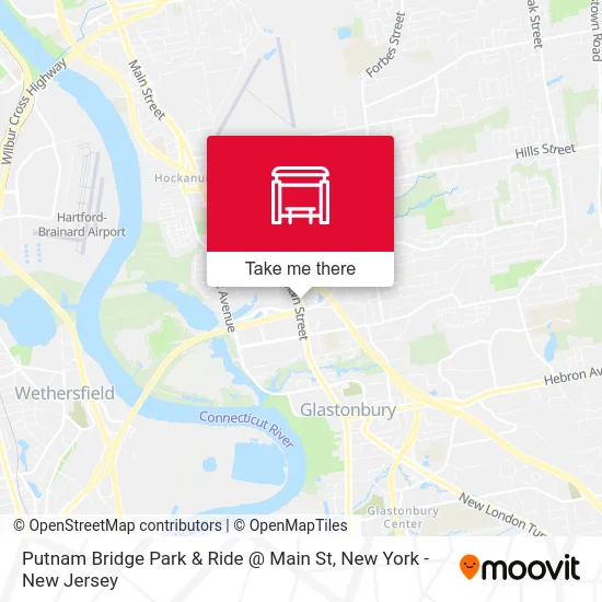 Putnam Bridge Park & Ride @ Main St map