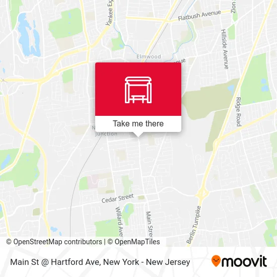 Main St @ Hartford Ave map