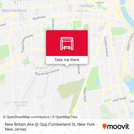 New Britain Ave @ Opp Cumberland St map