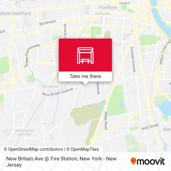 New Britain Ave @ Fire Station map