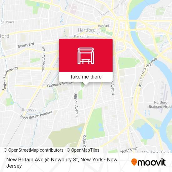 New Britain Ave @ Newbury St map