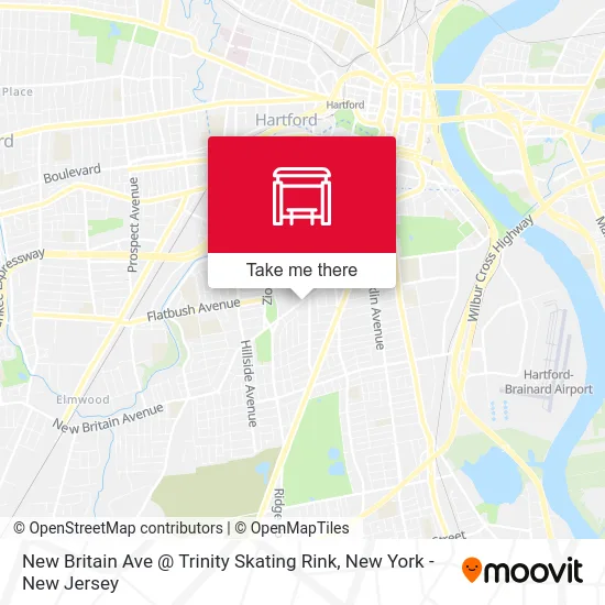 New Britain Ave @ Trinity Skating Rink map