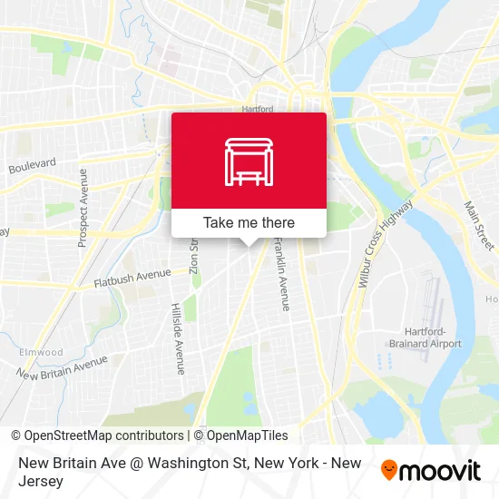 New Britain Ave @ Washington St map