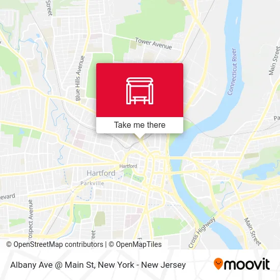 Albany Ave @ Main St map