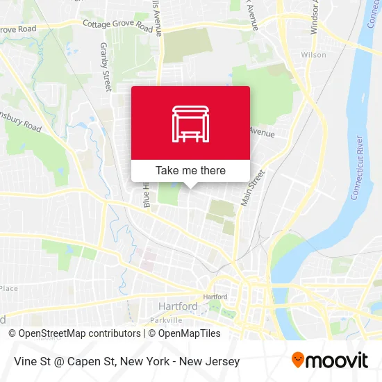 Vine St @ Capen St map