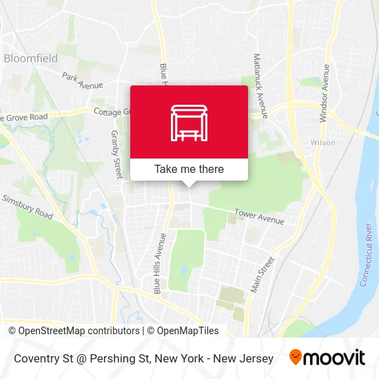 Coventry St @ Pershing St map