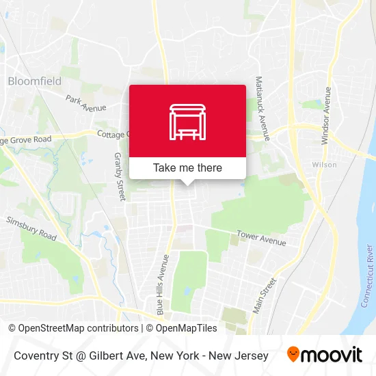 Coventry St @ Gilbert Ave map