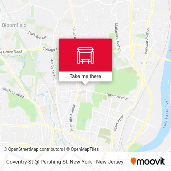 Coventry St @ Pershing St map