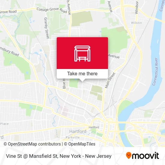 Vine St @ Mansfield St map