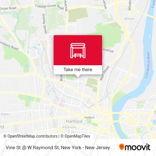 Vine St @ W Raymond St map