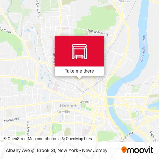 Albany Ave @ Brook St map