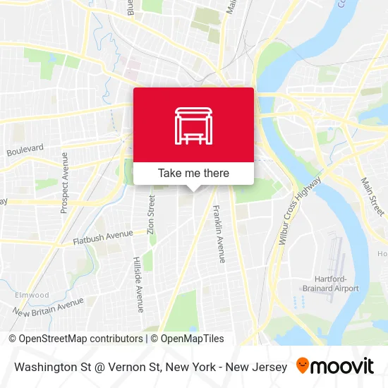 Washington St @ Vernon St map