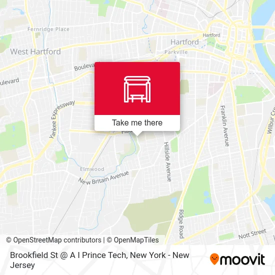 Brookfield St @ A I Prince Tech map