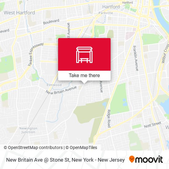 Mapa de New Britain Ave @ Stone St