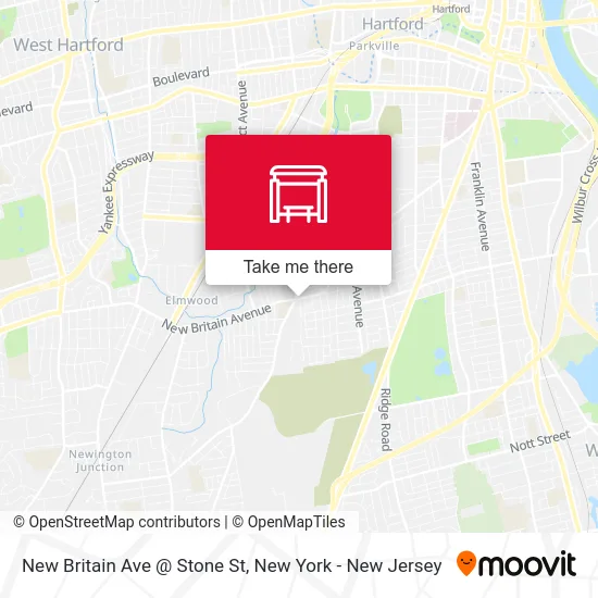 New Britain Ave @ Stone St map