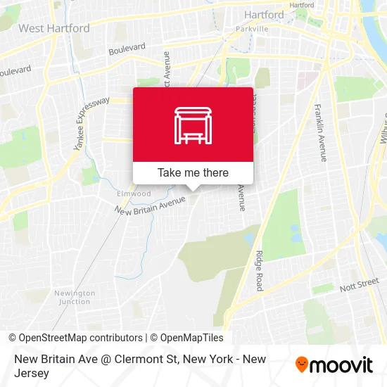 New Britain Ave @ Clermont St map