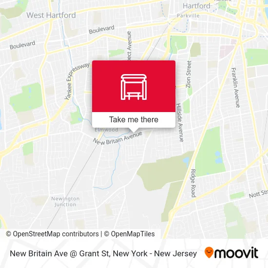 New Britain Ave @ Grant St map