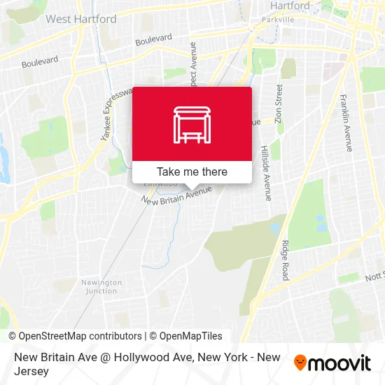 New Britain Ave @ Hollywood Ave map