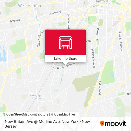 New Britain Ave @ Merline Ave map