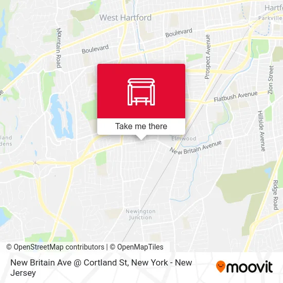 New Britain Ave @ Cortland St map