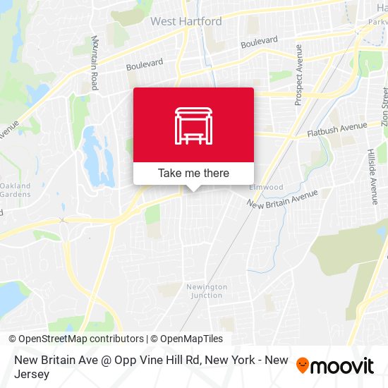 Mapa de New Britain Ave @ Opp Vine Hill Rd