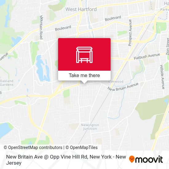 New Britain Ave @ Opp Vine Hill Rd map