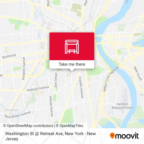 Washington St @ Retreat Ave map