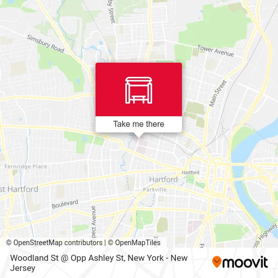 Woodland St @ Opp Ashley St map