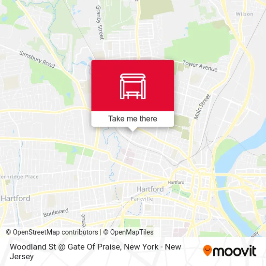 Woodland St @ Gate Of Praise map