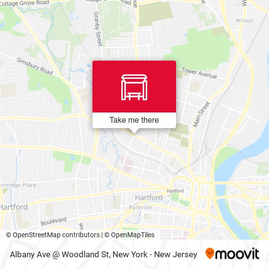 Albany Ave @ Woodland St map