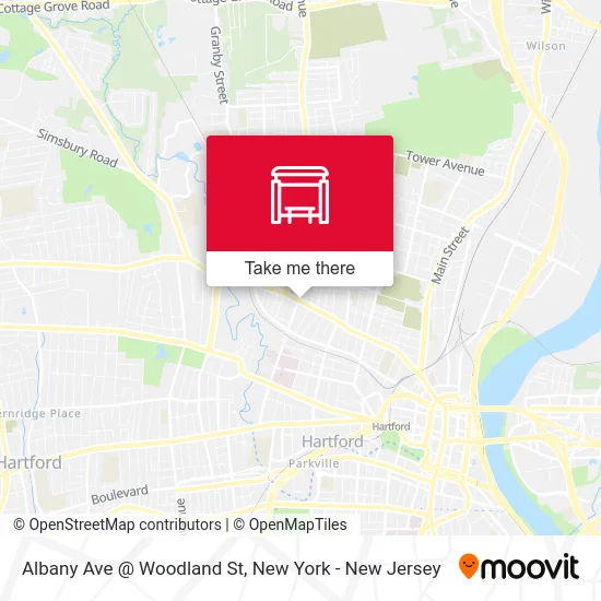 Albany Ave @ Woodland St map