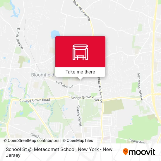 School St @ Metacomet School map