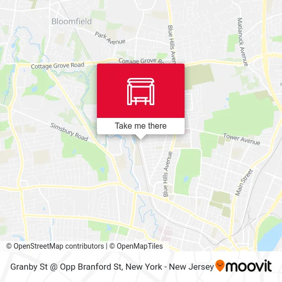 Granby St @ Opp Branford St map