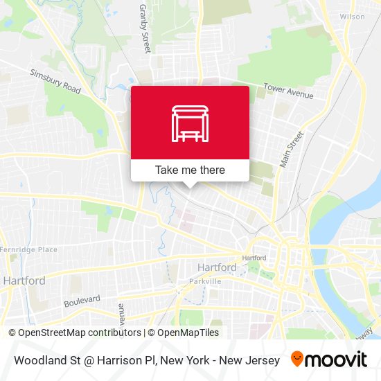Mapa de Woodland St @ Harrison Pl