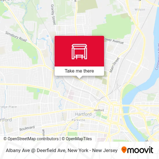 Albany Ave @ Deerfield Ave map