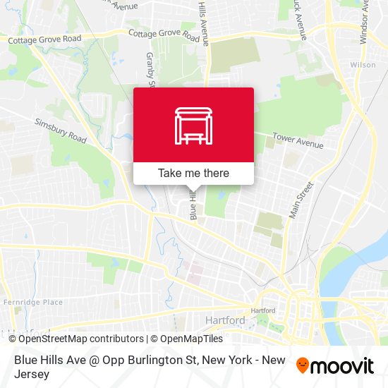 Blue Hills Ave @ Opp Burlington St map